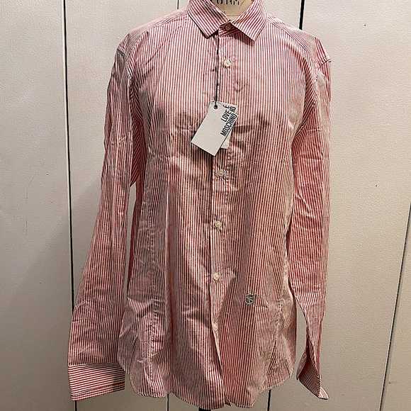 lOVE Moschino pink button down shirt - Picture 2 of 11